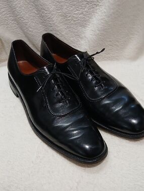 Allen Edmonds Belgium Men's Sz 12A Black Leather Adelaide Oxford Dress Shoes
